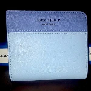 NWT Kate Spade two toned blue wallet